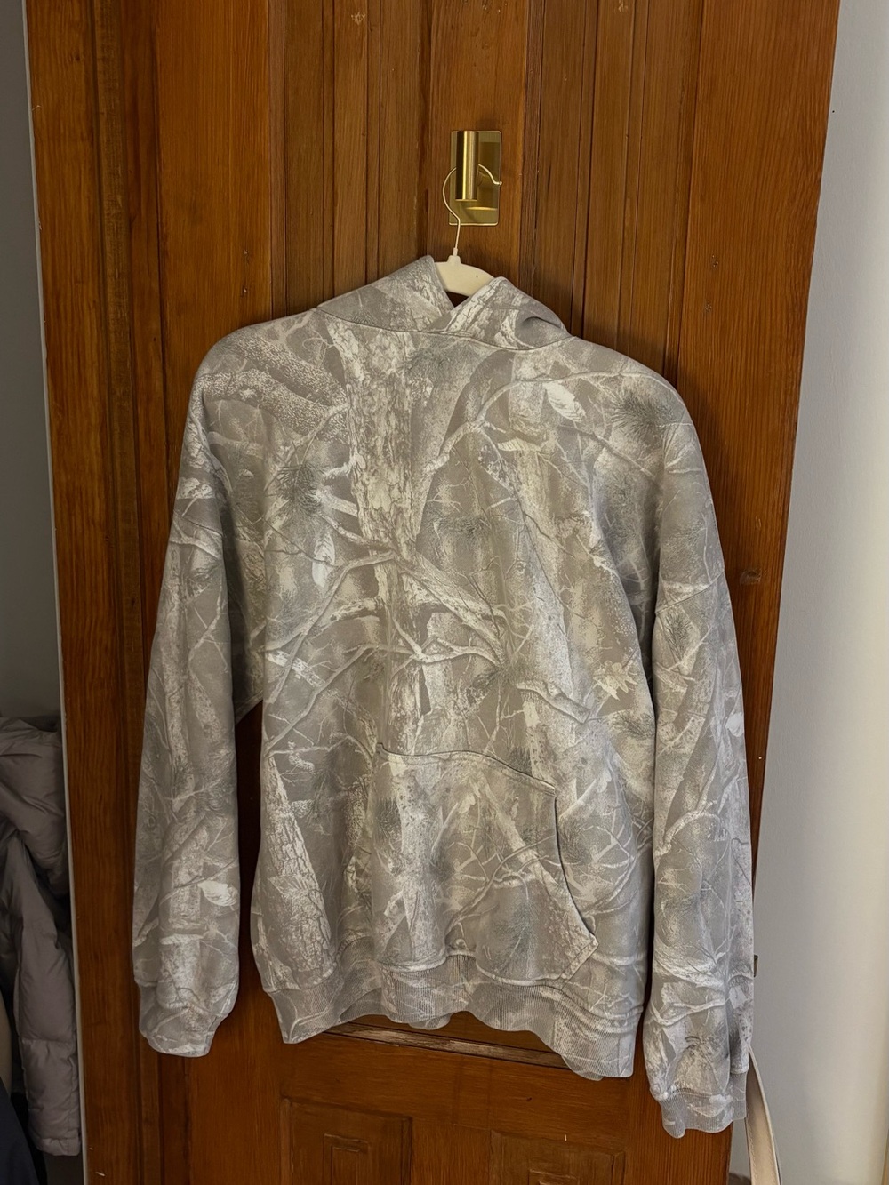 Abercrombie & Fitch Gray Camouflage Crewneck Hoodie